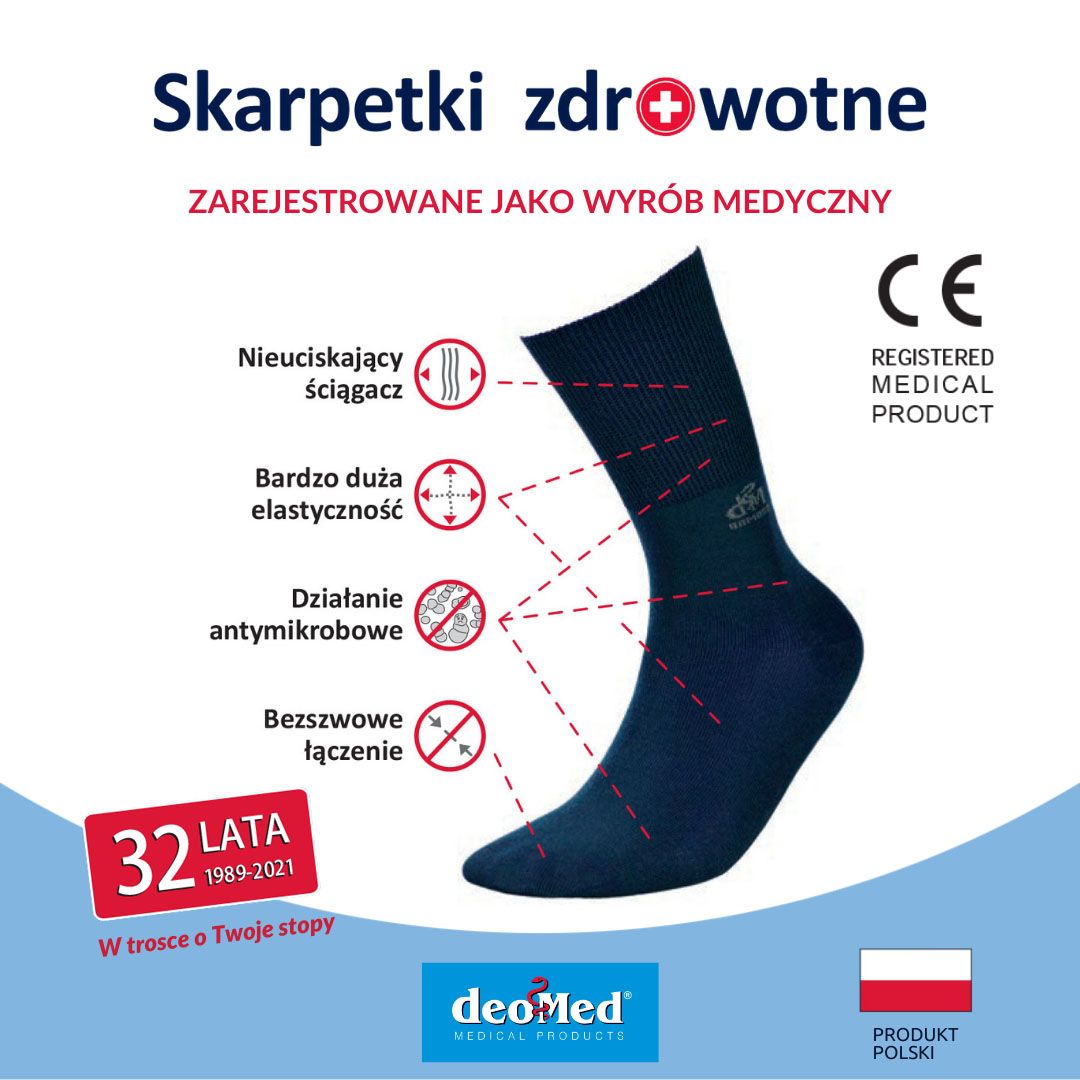 Skarpetki zdrowotne w trosce o lepsze krążenie
